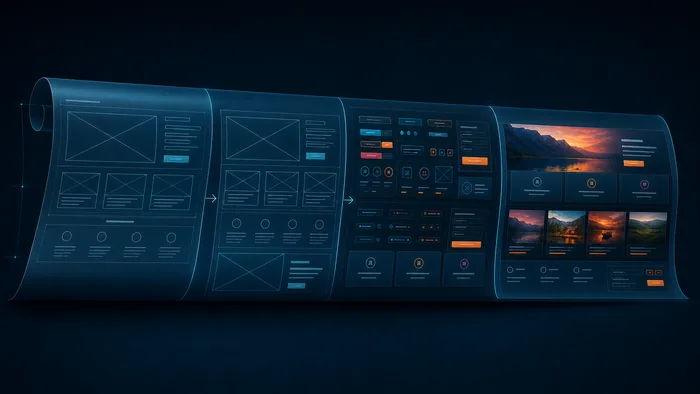 Proceso de diseño web desde la estructura hasta la página terminada