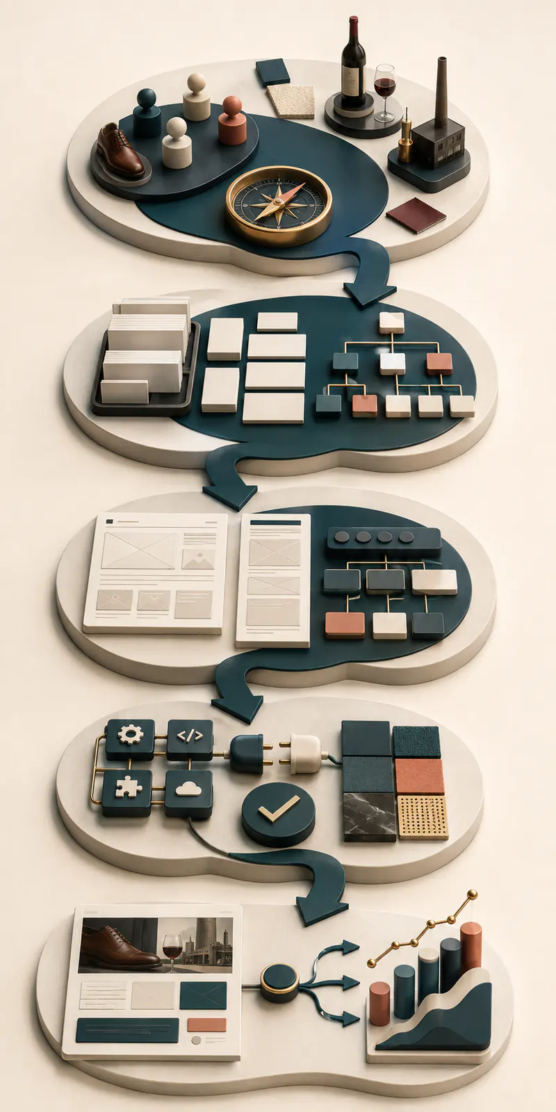 Proceso de diseño web desde el análisis y la arquitectura hasta la publicación y medición