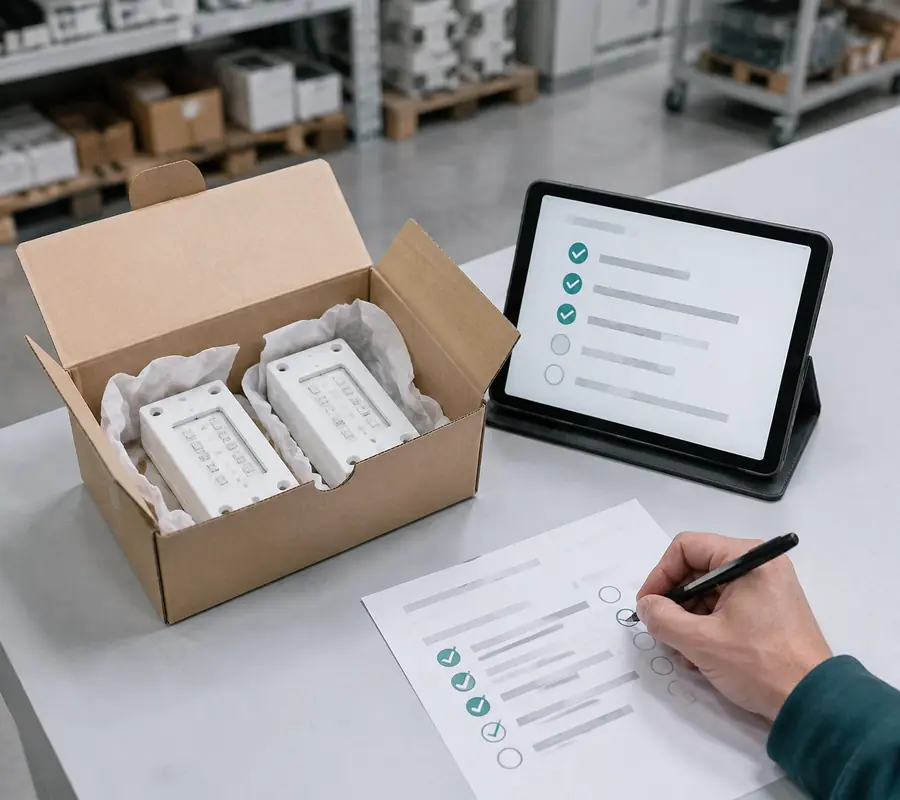 Comprobación de un pedido y su preparación mediante una lista de control