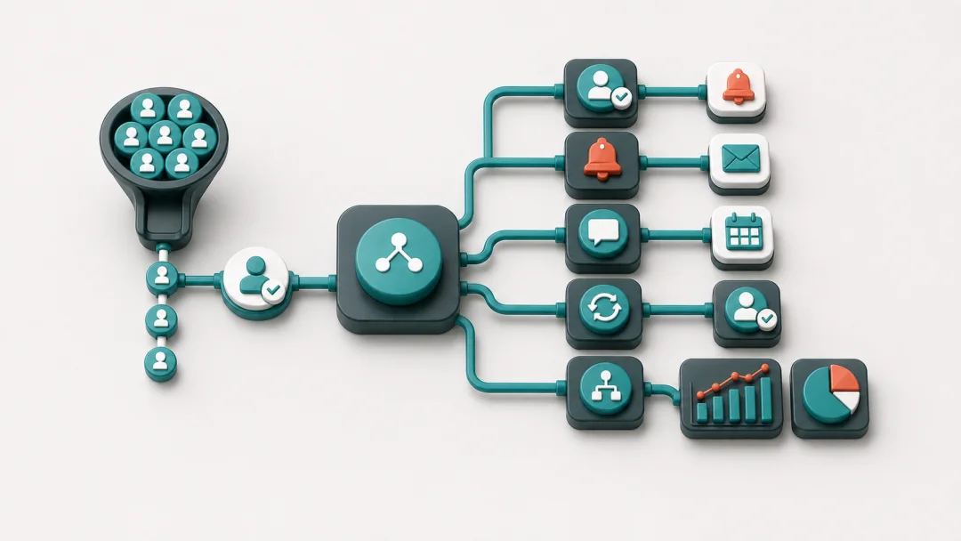 Flujos de automatización para registrar, asignar y seguir clientes potenciales