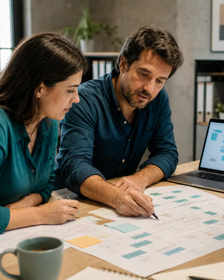 Mapa de procesos para conectar CRM, ERP, facturación y aplicaciones