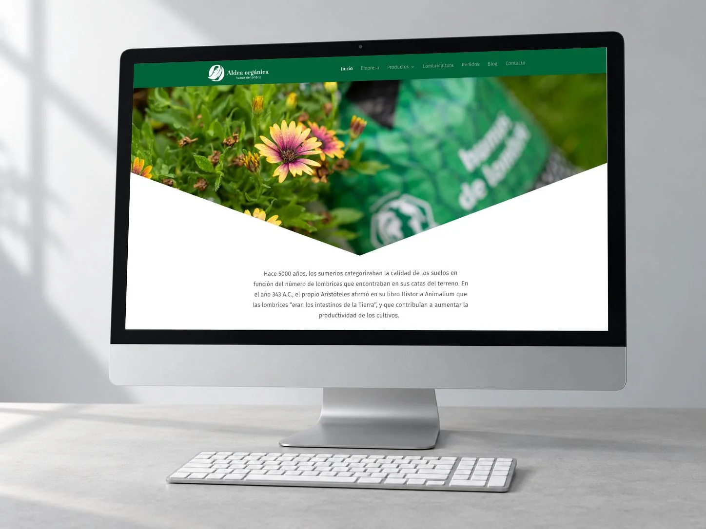 Proyecto de Aldea Orgánica Presentación de la web de Aldea Orgánica a partir de capturas reales.